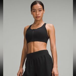 Lululemon Enlite Zip Up Black Sports Bra